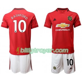 Billige Fotballdrakter Manchester United Rashford 10 Barn Hjemmedraktsett 2019/20 Kortermet